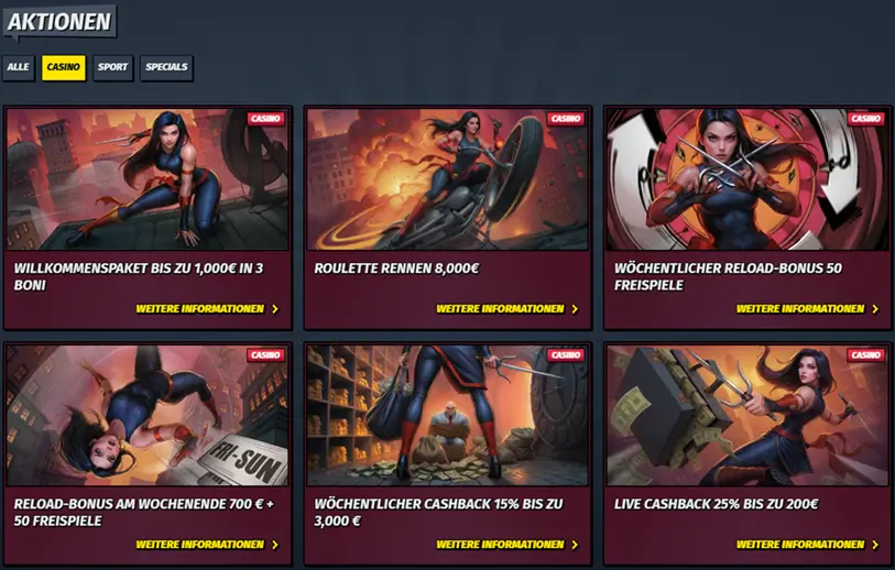 Bonus Angebote im AllySpin Casino