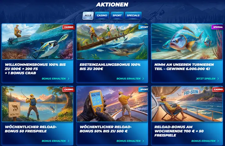 Bonus Aktionen im Online Casino BassBet