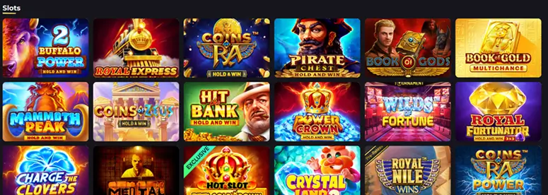 Spielauswahl bei den Betizy Slots