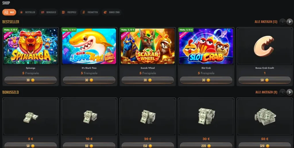 Treueshop im Gransino Online Casino
