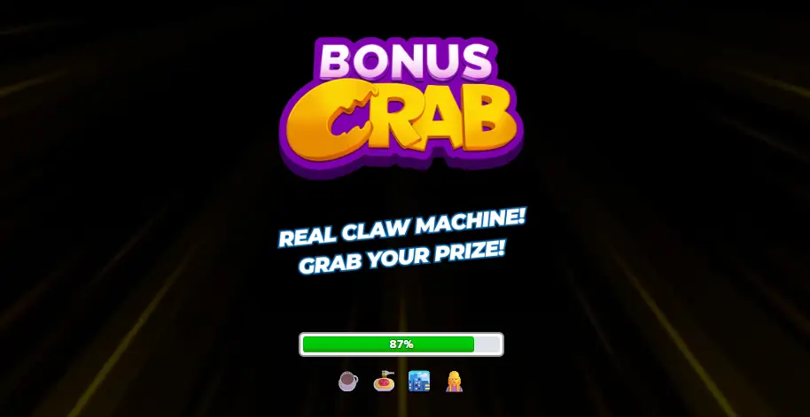 Bonus Crab Greifautomatenspiel im Online Casino - Ladebildschirm