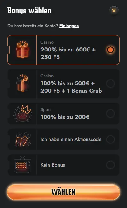 Exklusiver Casino Willkommensbonus im Gransino Online Casino